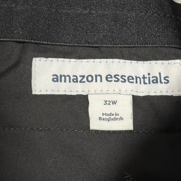 Amazon essential 32 Medium Golf Shorts Olive Chino Khakis Silicone Gripper Waist - Picture 6 of 8